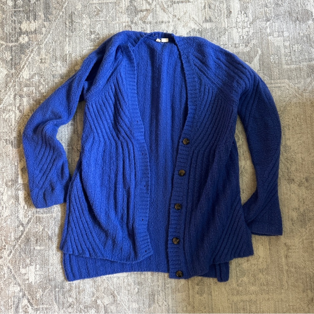 Anthropologie purple oversized cardigan